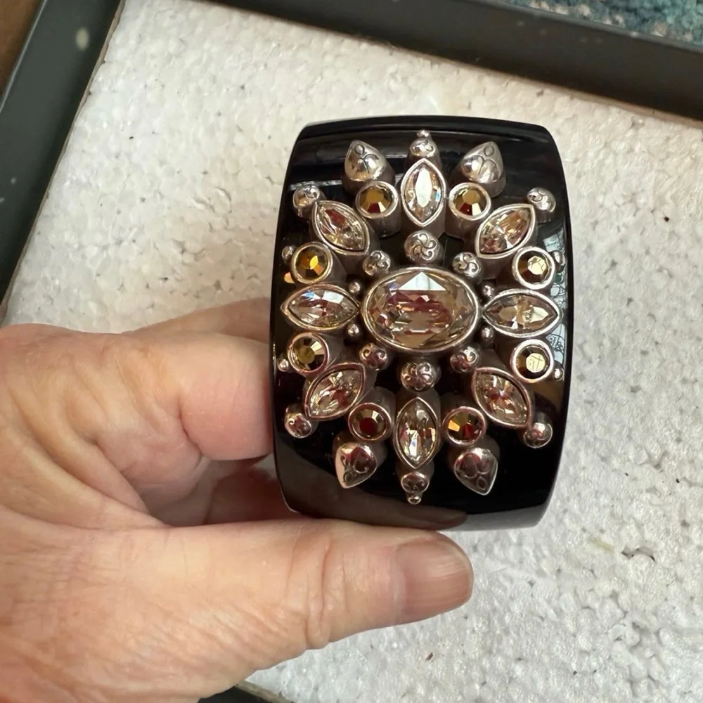 Brighton Black and Silver Bracelet with Swarovski crystals & Gold Accents - Picture 12 of 12